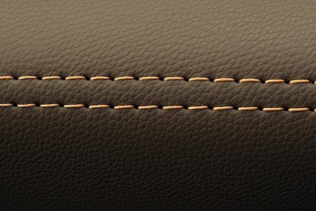 Close up leather pleats stitch work Ai