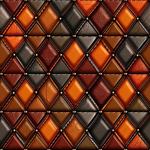 A close up of a leather upholstery cover with many different colors