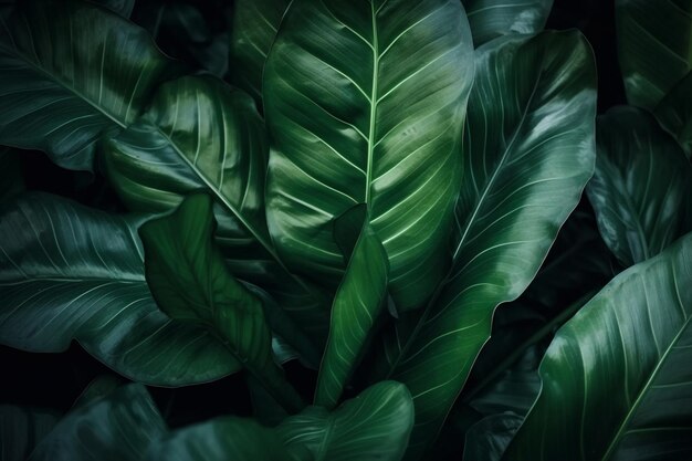 Close up of Leaves Ai generative