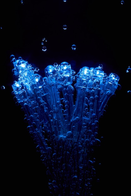 Photo close-up of led lights in water