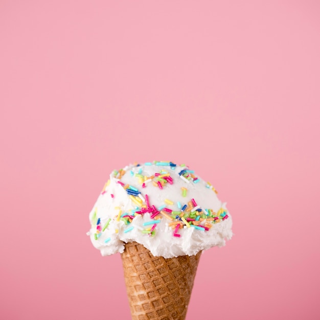 Close-up lekker ijsje met snoep