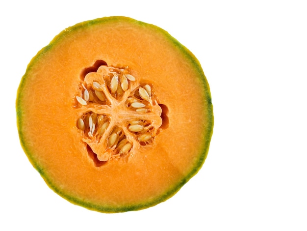 Close-up of lemon slice against white background