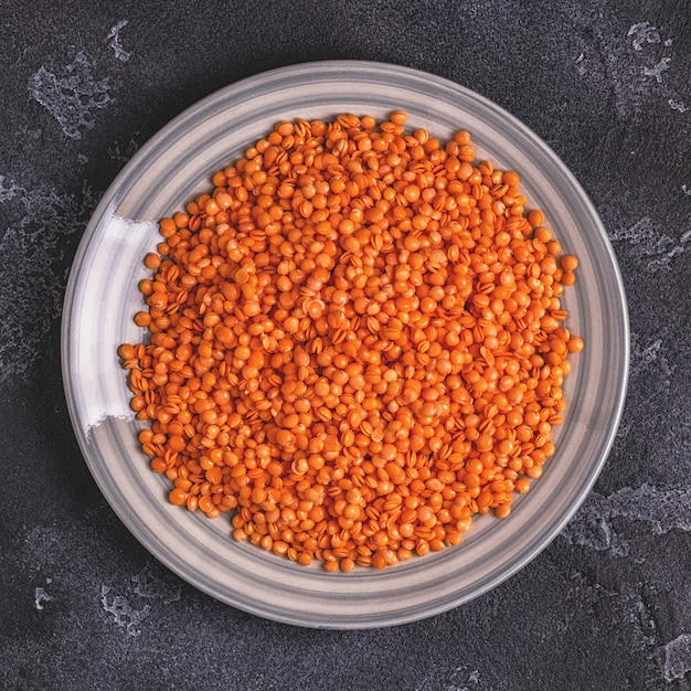 Close-up of lentils with spices