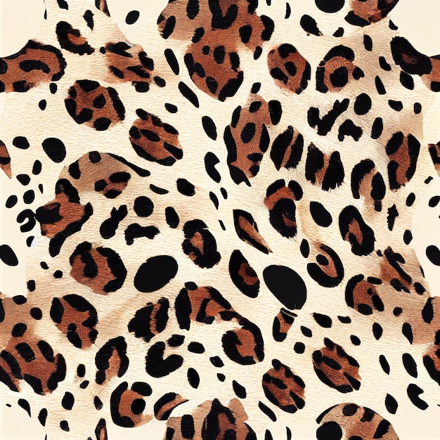 Close up of a leopard print fabric generative ai