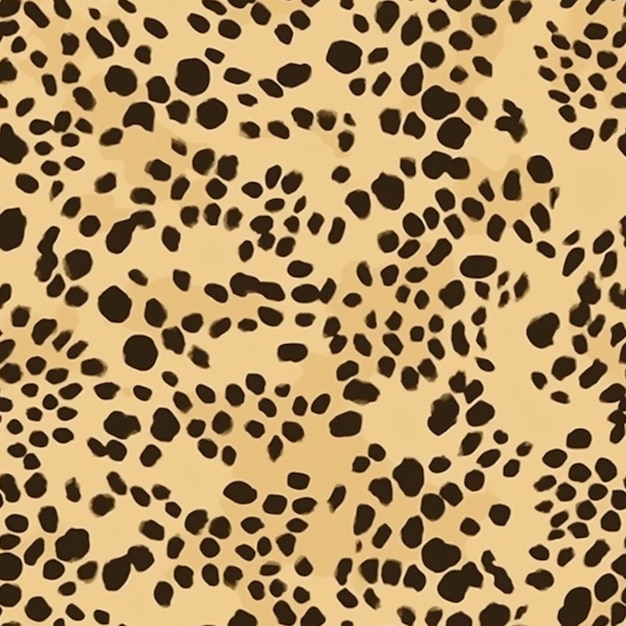 A close up of a leopard print fabric with black spots generative ai