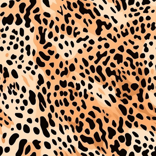 a close up of a leopard print fabric with black spots generative ai