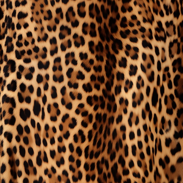 Близкий взгляд на леопардную ткань с черно-белым кошачьим генеративным ай