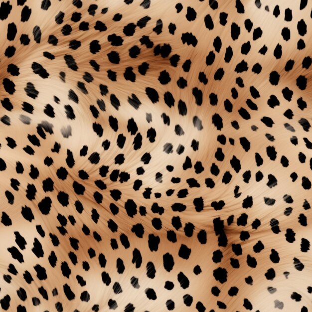 Foto un primo piano di un tessuto a stampa di leopardo con un modello generativo in bianco e nero ai