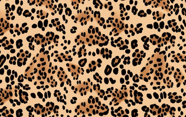 Photo a close up of a leopard print pattern on a beige background generative ai