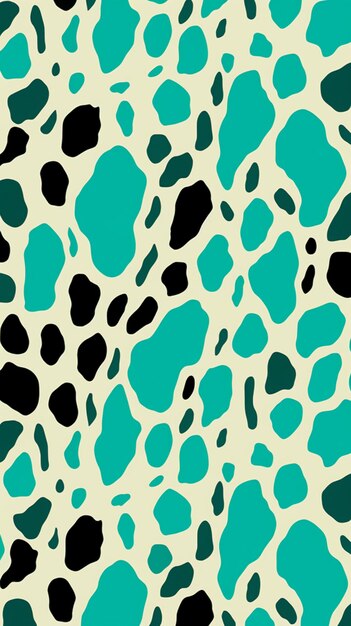 A close up of a leopard print pattern with a black and green background generative ai