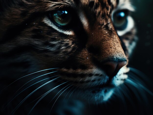 Close up of a leopard's face