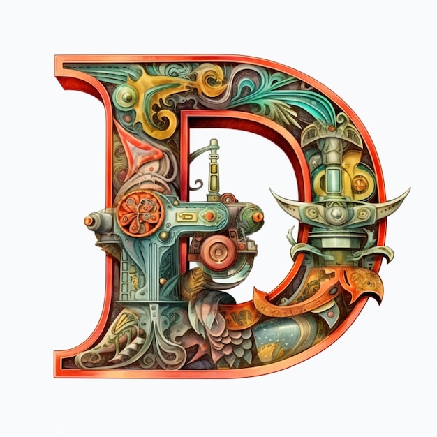 A close up of a letter with a mechanical type on it generative ai