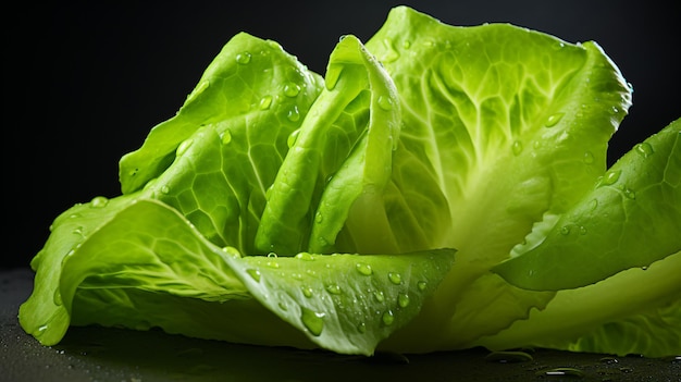 a close up of a lettuce on a table