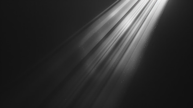 Photo close up of light beam isolated on black background