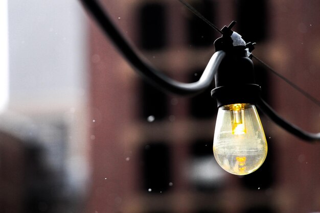 Photo close-up of light bulb