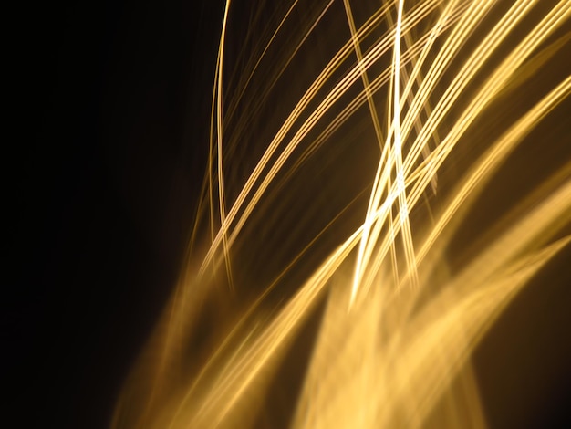 close-up of light trails against black background