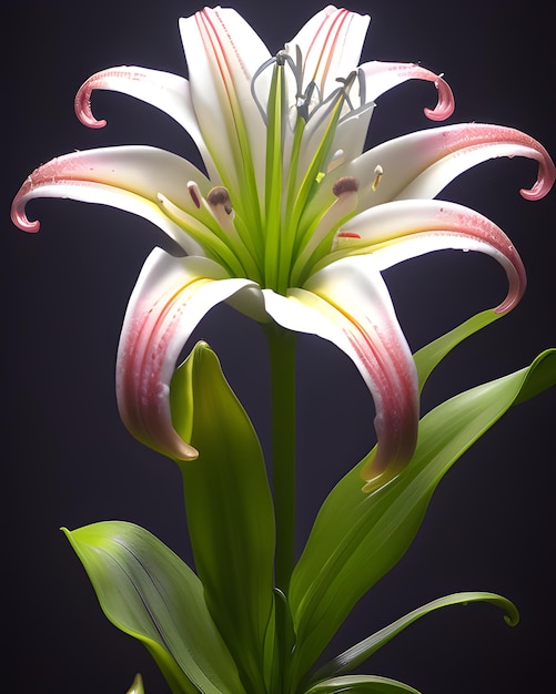 Photo close up of a lilium flower