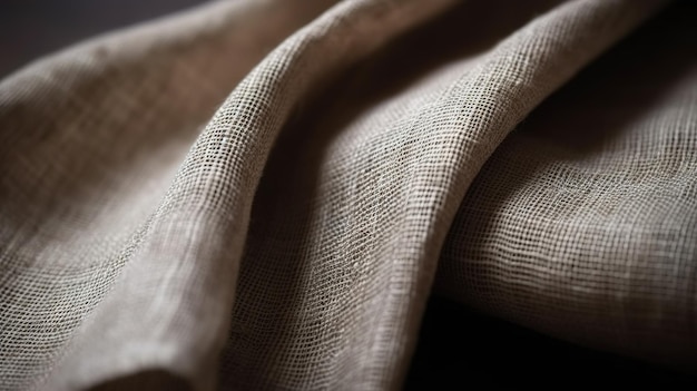 A close up of a linen fabric with the word linen on it.