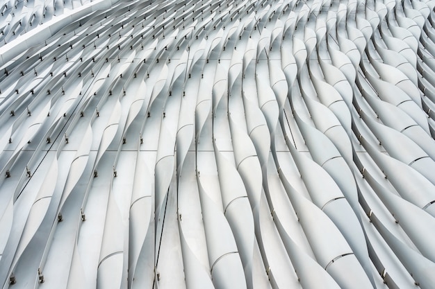 Close up lines of a modern office building in black and white