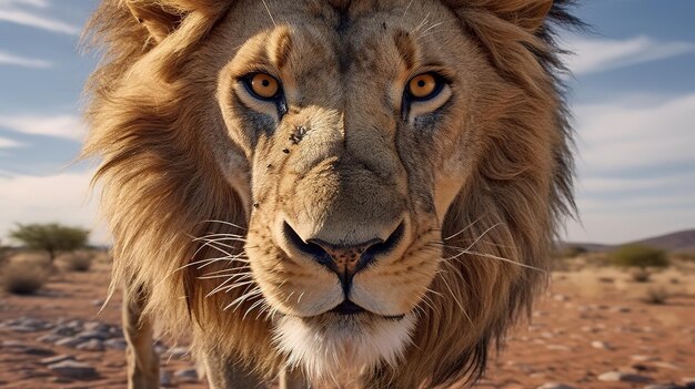 Photo close-up of lioness