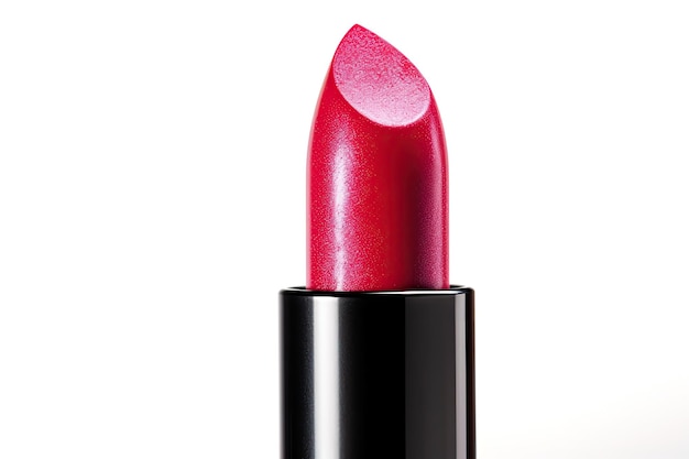 Close up of lipstick isolated on white background with clipping path