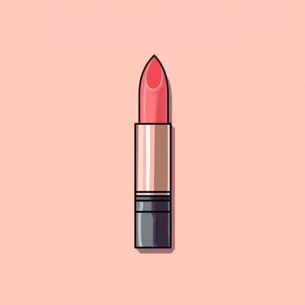 Photo a close up of a lipstick with a pink background generative ai