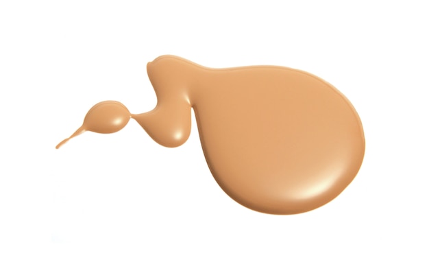 Photo close up on liquid foundation isolated