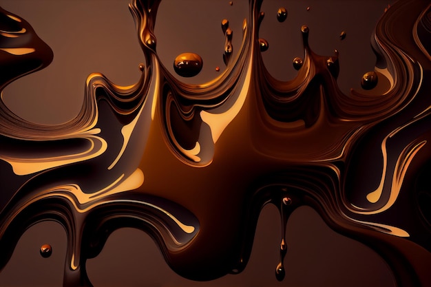 Close up of a liquid substance on a surface generative ai