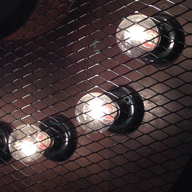 Close-up of lit bulbs