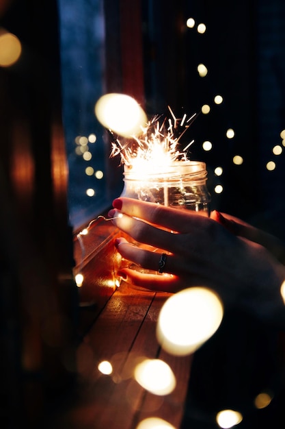 Photo close-up of lit candles