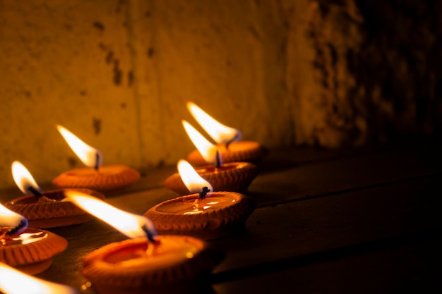 Close-up of lit candles