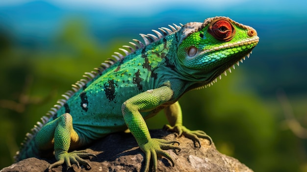 a close up of a lizard on a rock pexels contest Generative Ai