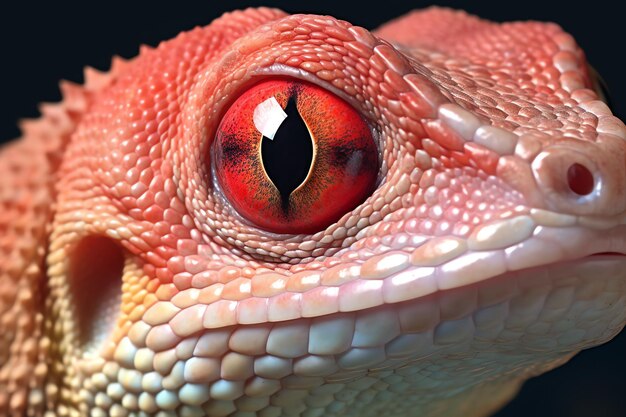 Photo a close up of a lizard's eye