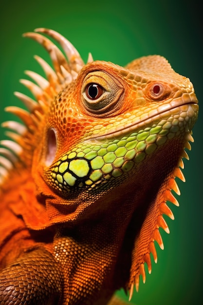 a close up of a lizard