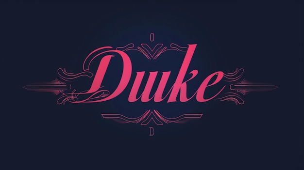 Photo a close up of a logo with a dark background and a pink font generative ai