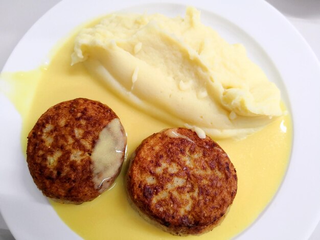 Close-up of lunch served in plate