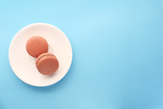 Close up of macaroon in a bowl