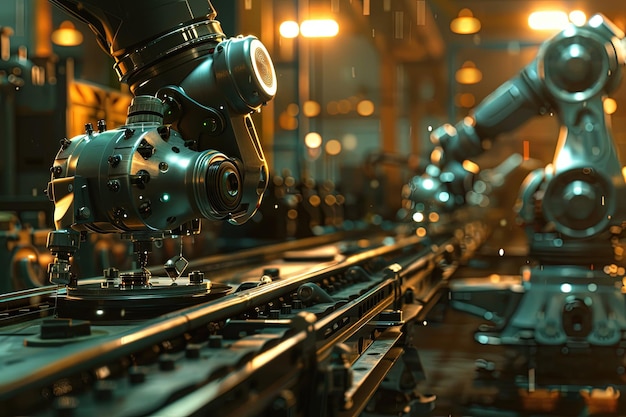 Photo a close up of a machine in a factory