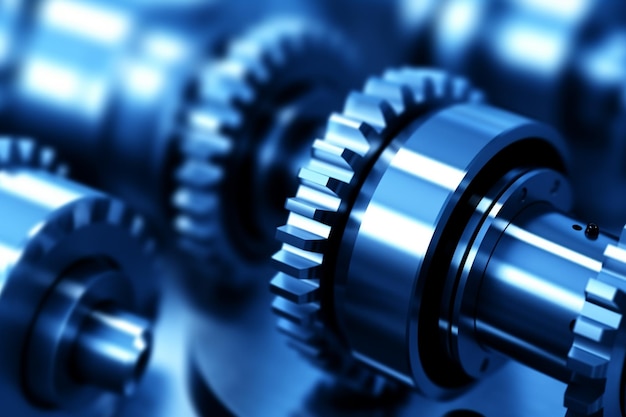 A close up of a machine with gears