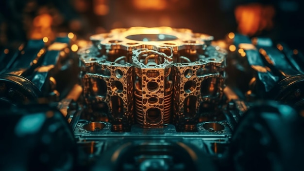 A close up of a machine with a lot of gears on it