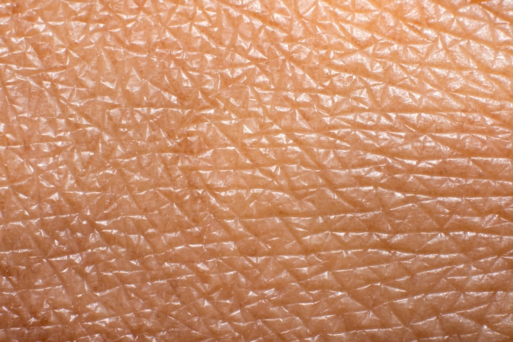 Photo close up macro photo of human skin texture.