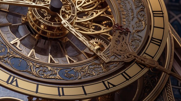 Close Up of a Magnificent Clock Tower with Intricate Details