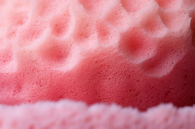 Close up of a magnificently soft pink cosmetic sponge