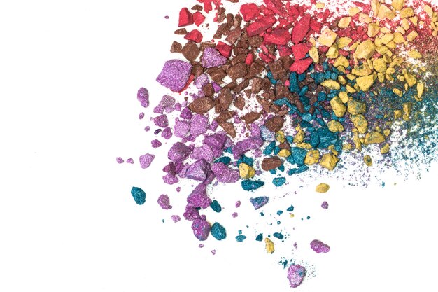 Photo close up of a make up powder and crushed eyeshadow