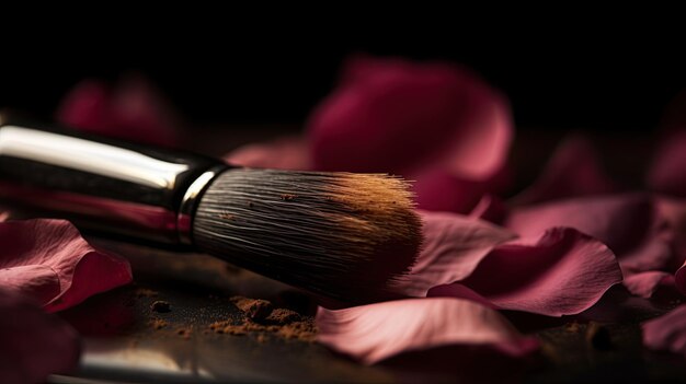 A close up of a makeup brush