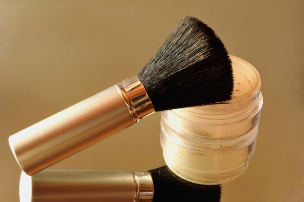 Photo close-up of makeup brushes