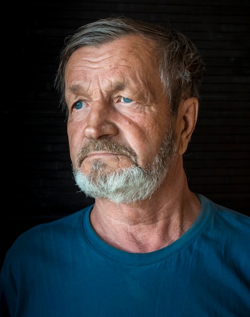 close-up of man against wall