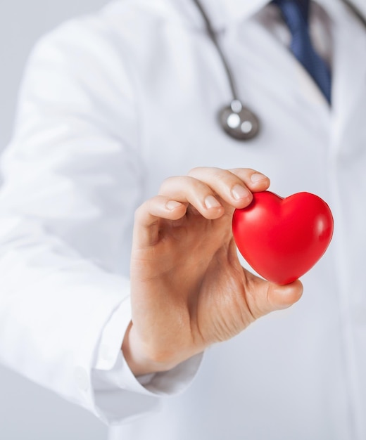 close up of man hands with heart