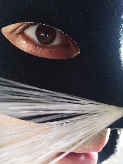 Photo close-up of man in mask