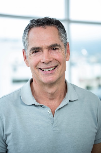 Close-up of man smiling at camera